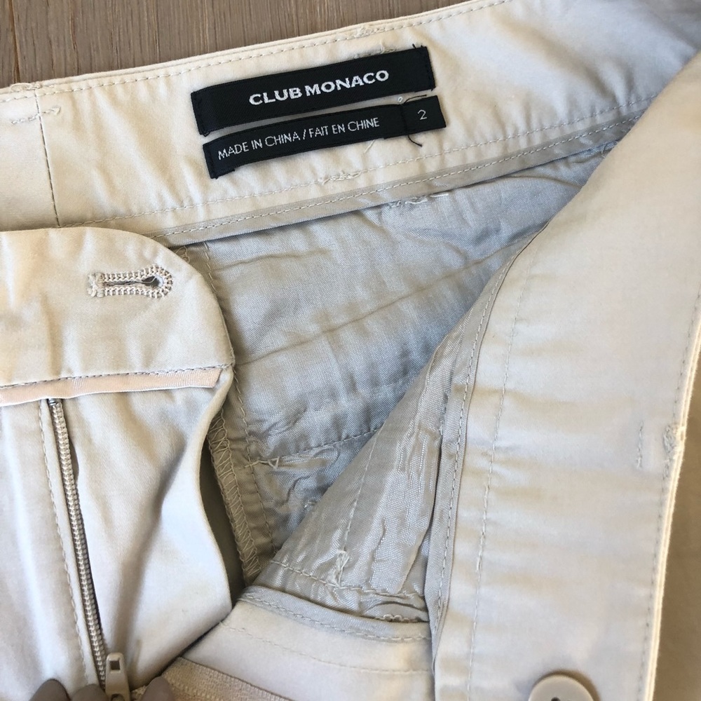 Club monaco cotton chinos size 2 - Picture 4 of 10